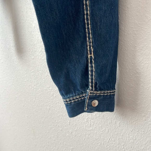 RE/DONE Cropped Denim Trucker Jacket Size M - Picture 7 of 8